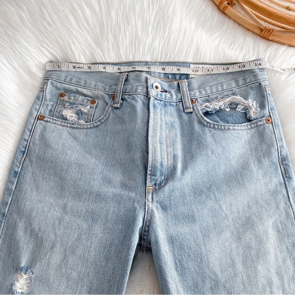 Rag & Bone Marilyn Jean in Union Pool Light Blue Distressed Raw Hem Fray 26 - Picture 9 of 13